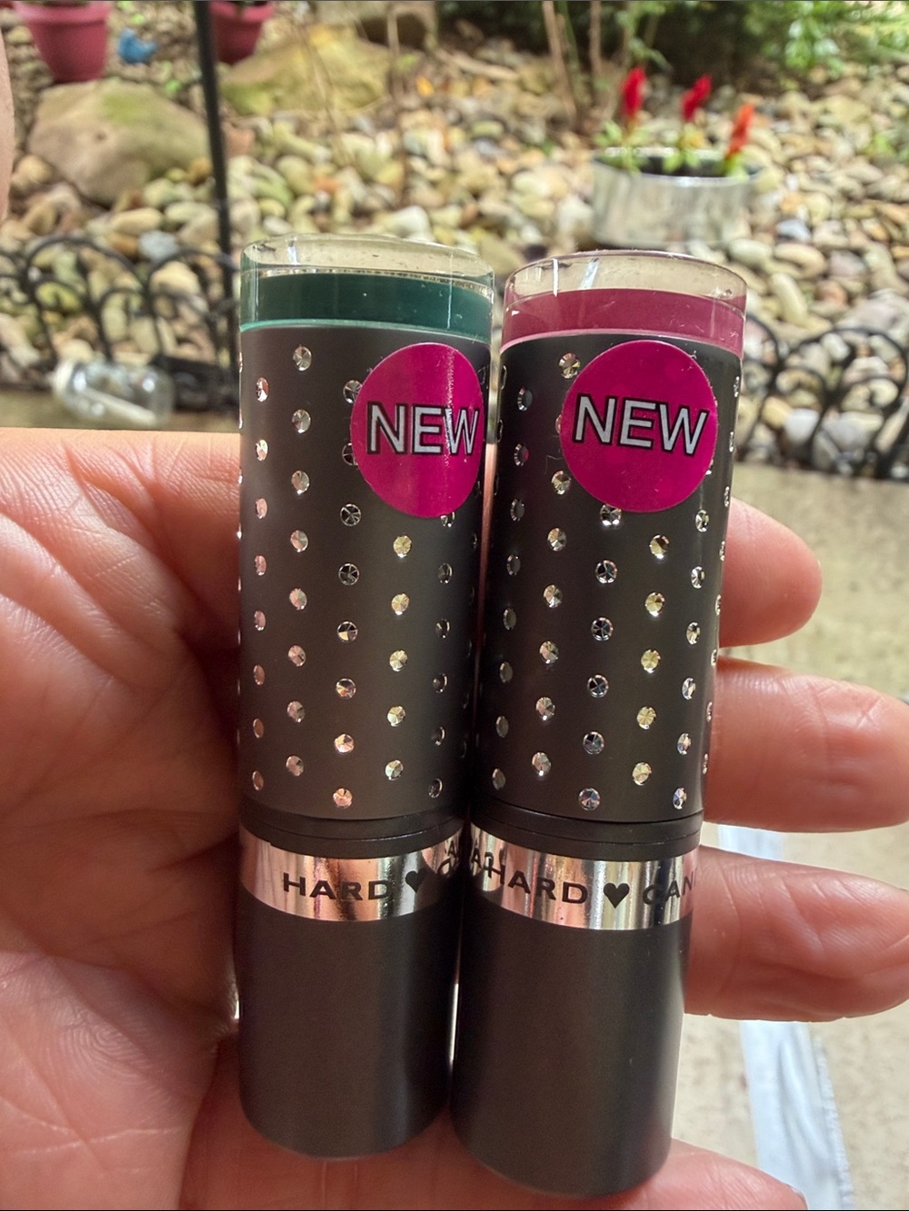Hard Candy Lipstick Duo - Teal & Berry Pink